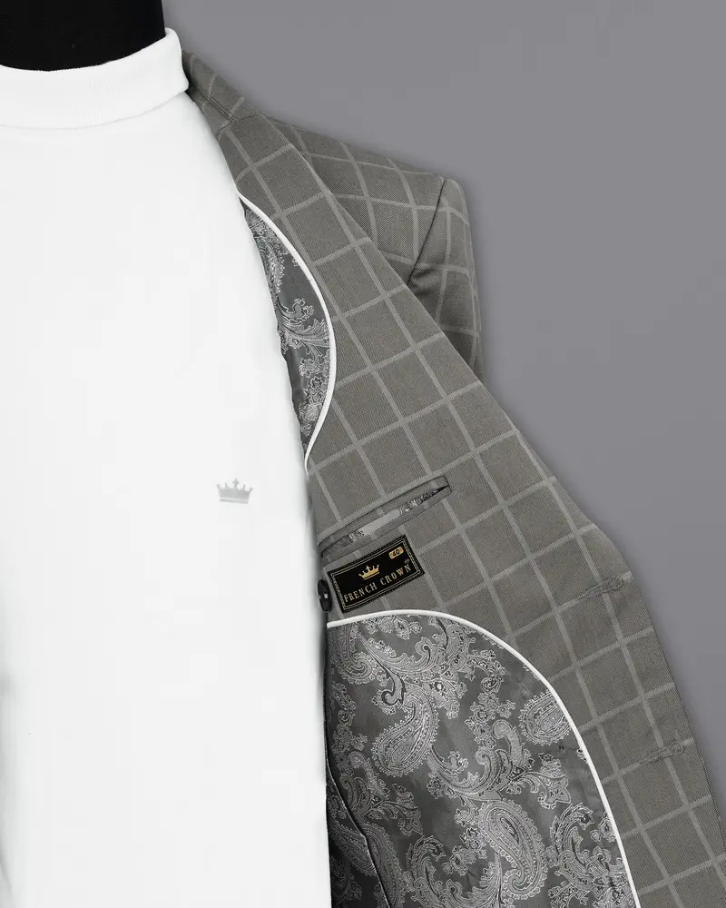 Hurricane Windowpane Single Breasted Sports Suit 7