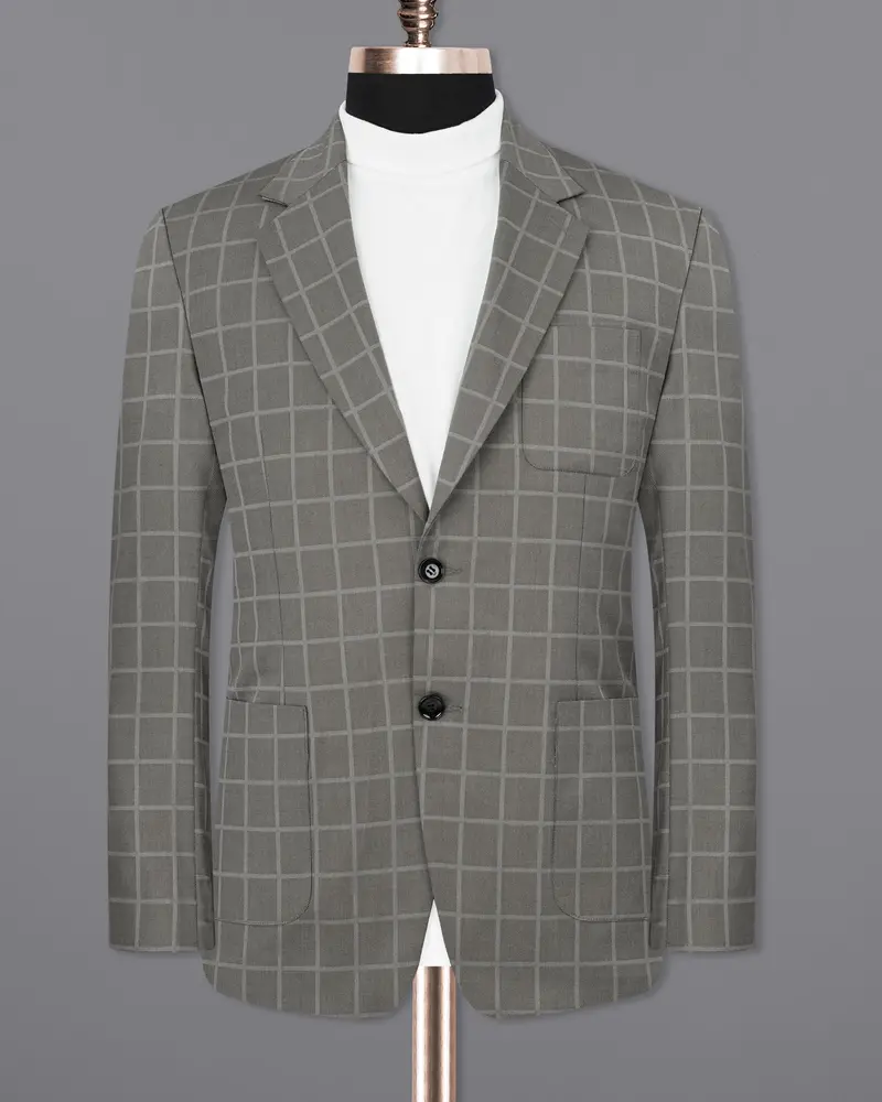 Hurricane Windowpane Single Breasted Sports Suit 8