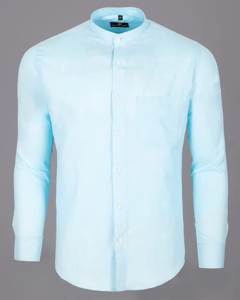 Iceberg Blue Luxurious Linen Shirt 4