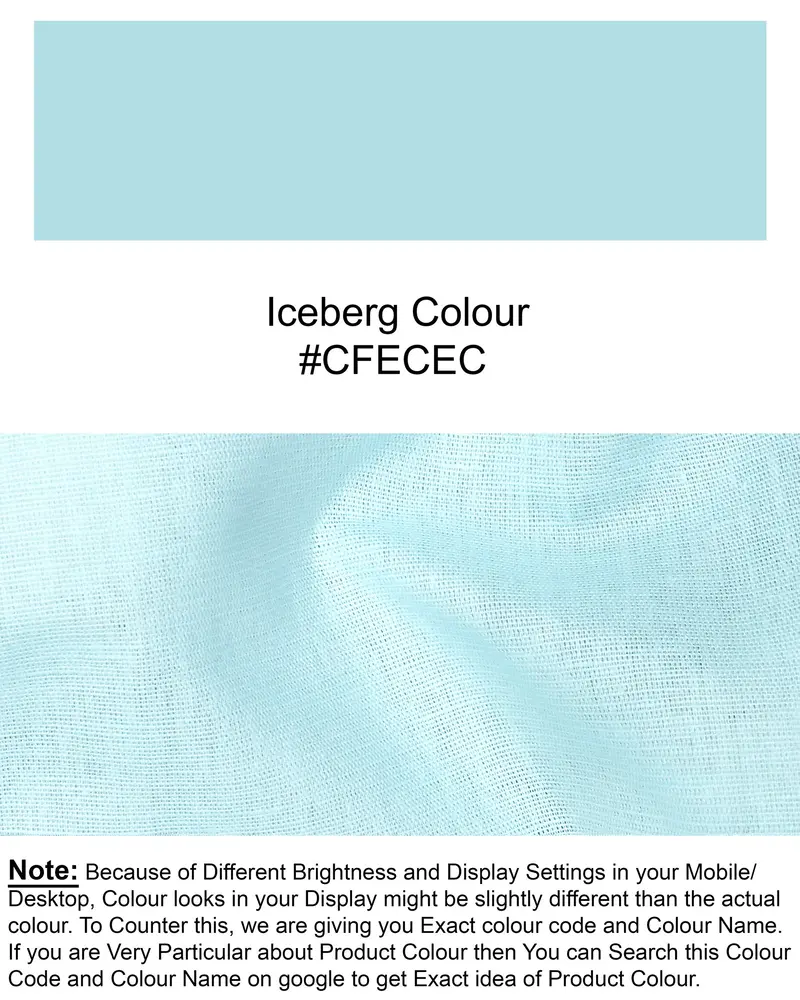 Iceberg Blue Luxurious Linen Shirt 8