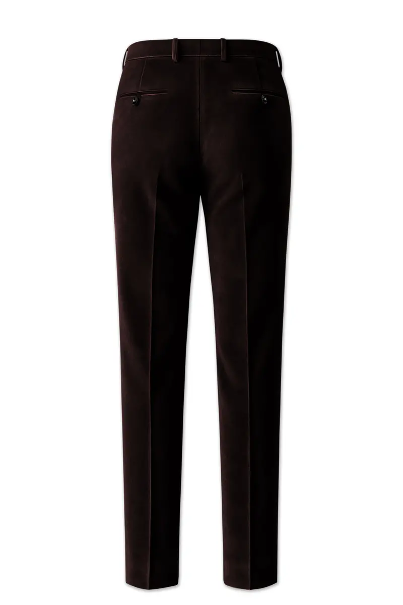 Imperial-Acadia Brown Velvet Peak Lapel Tuxedo Suit 15