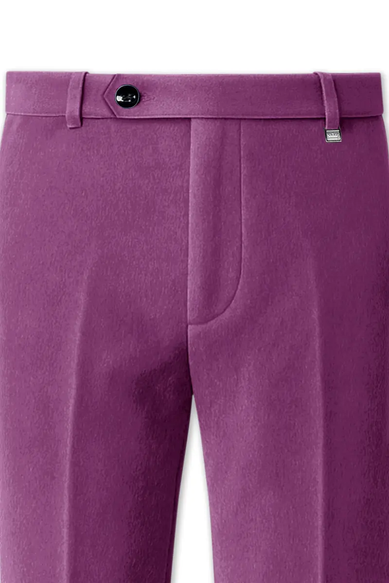 Imperial-Cannon Purple Velvet Peak Lapel Tuxedo Suit 13