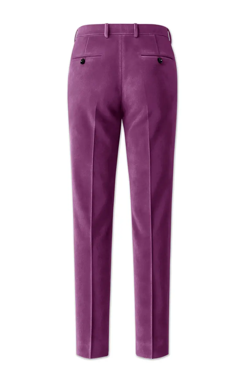 Imperial-Cannon Purple Velvet Peak Lapel Tuxedo Suit 15