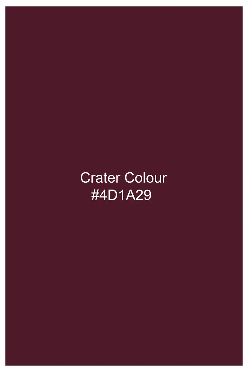 Imperial-Crater Maroon Diamond Textured Wool Rich Slight Stretch Double Breasted Blazer 10