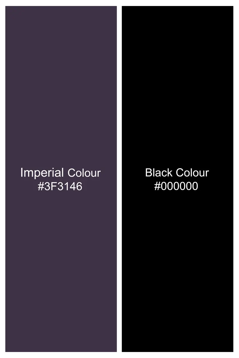 Imperial Purple And Black Striped Wool Rich Waistcoat 6