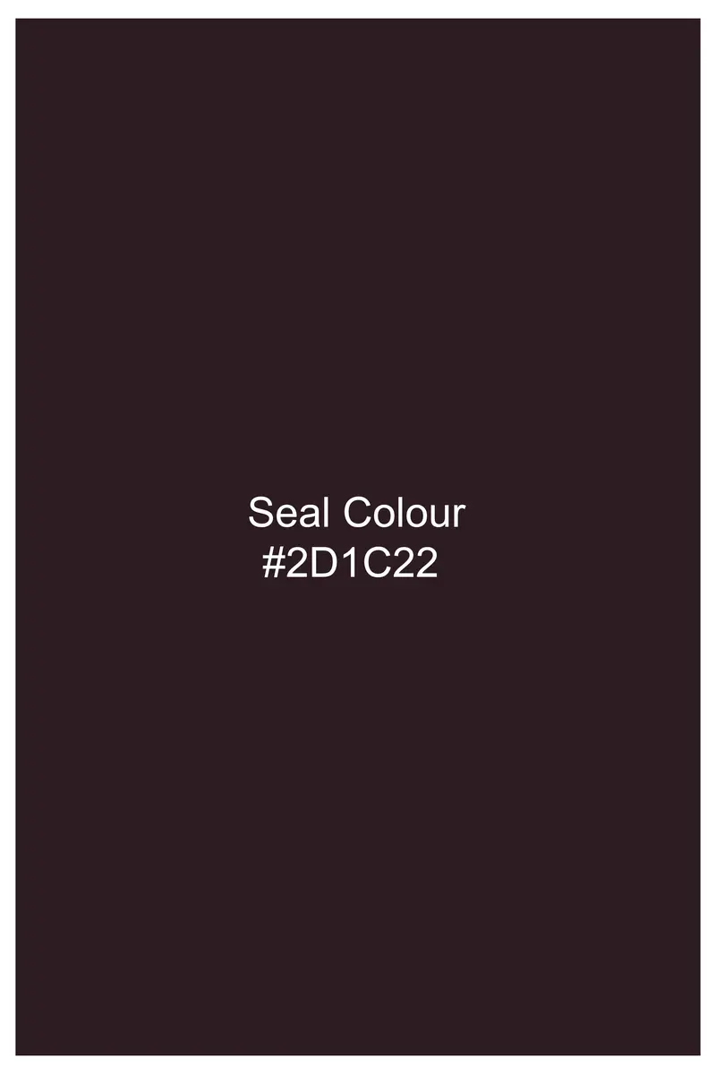 Imperial-Seal Brown Slight Stretch Subtle Sheen Poly-Viscose Double Breasted Blazer 10