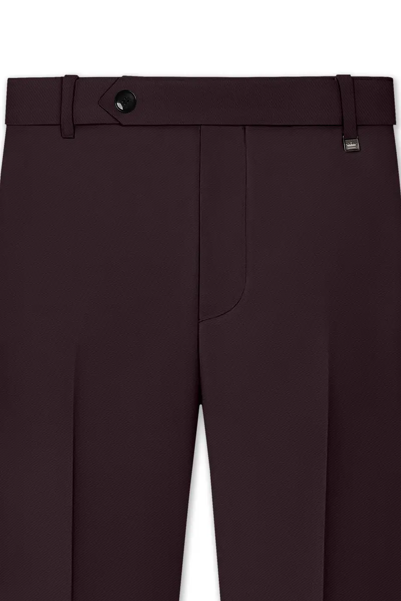 Imperial-Seal Brown Slight Stretch Subtle Sheen Poly-Viscose Double Breasted Suit 12