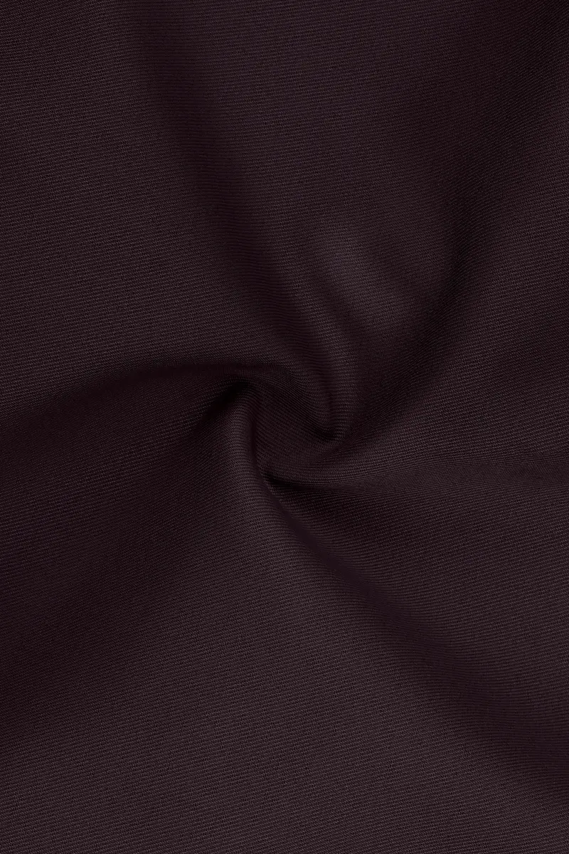 Imperial-Seal Brown Slight Stretch Subtle Sheen Poly-Viscose Waistband Pant 3