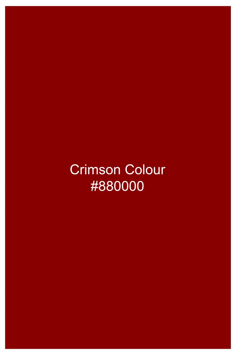 Imperio-Crimson Red Velvet Peak Lapel Tuxedo Suit 17
