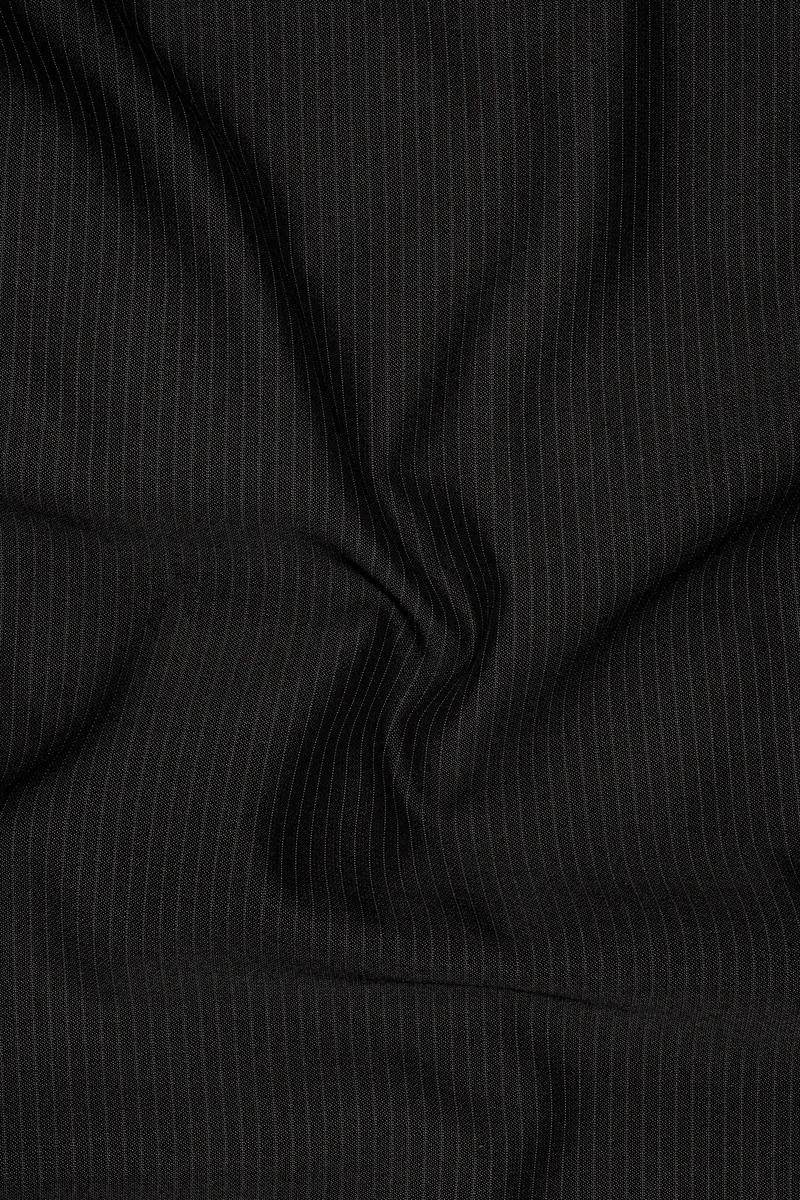 Imperio-Umber Brown Pencil Striped Wool Rich Slight Stretch Waistband Pant 3