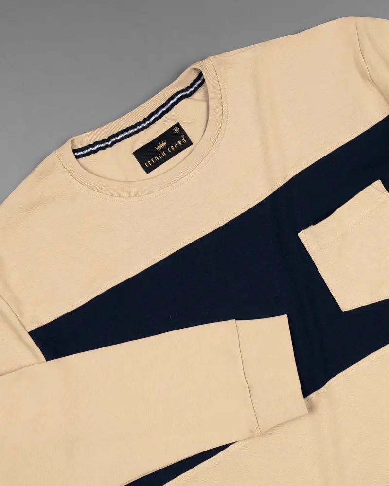 Indian Khaki And Mirage Blue Full Sleeve Premium Cotton Jersey Sweatshirt 4