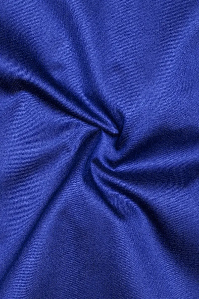 Indigo Blue-Catalina Solid Subtle Sheen Super Soft Premium Cotton Dress Shirt 3