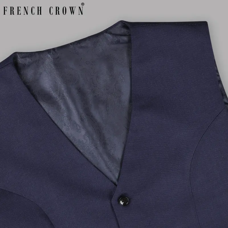 Indigo Premium Wool Blend Waistcoat 1