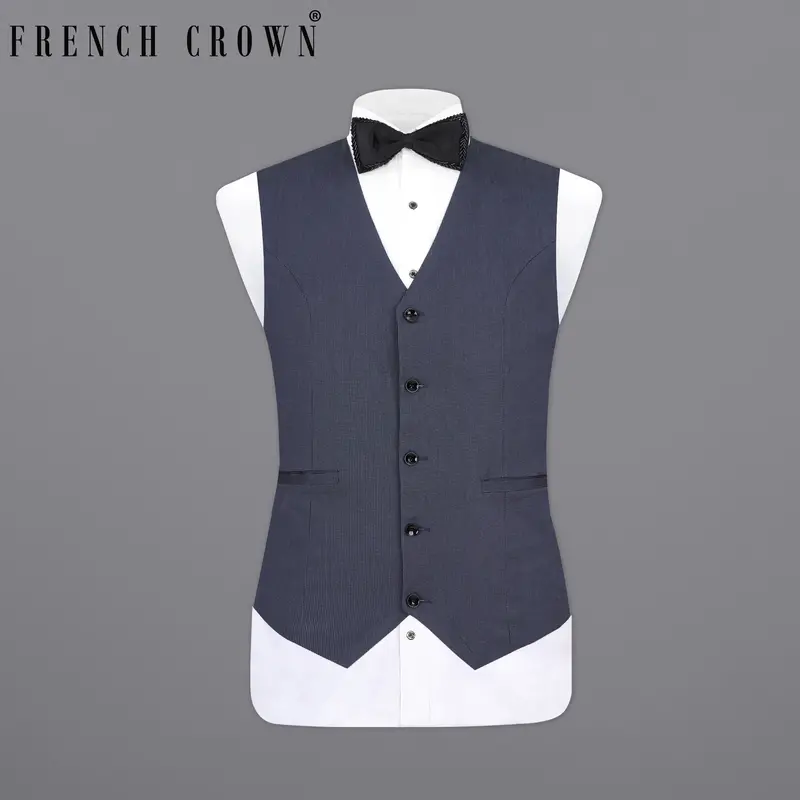 Iridium Blue Premium Cotton Waistcoat 1