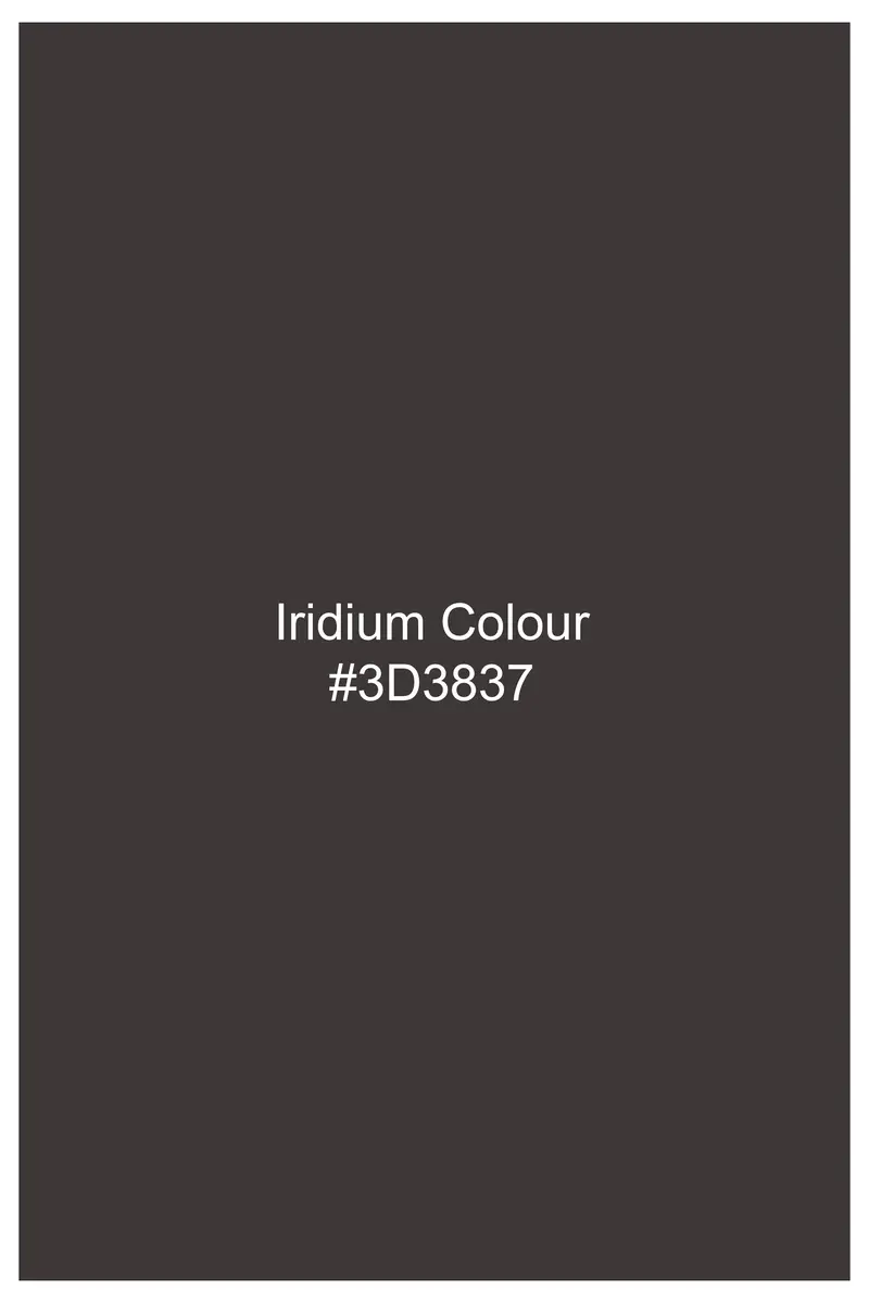 Iridium Brown Micro Checkered Wool Blend Double Breasted Blazer 12