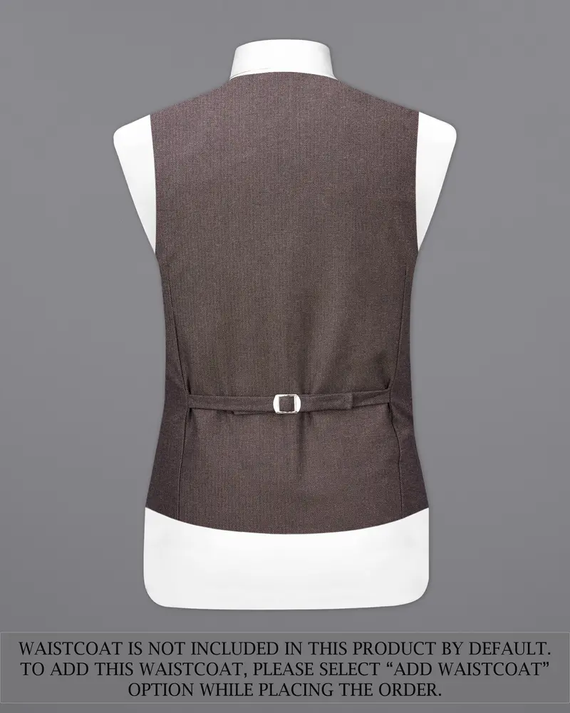 Iridium Brown Premium Cotton Designer Suit With Functional Belt Fastening 18