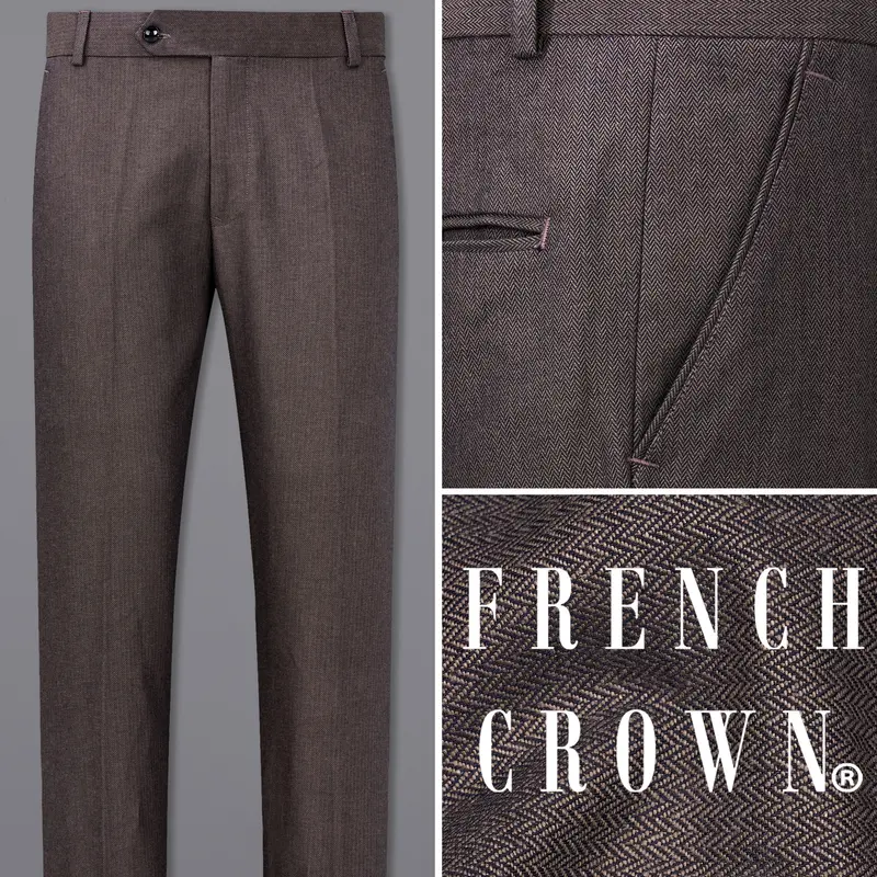 Iridium Brown Premium Cotton Pant 1
