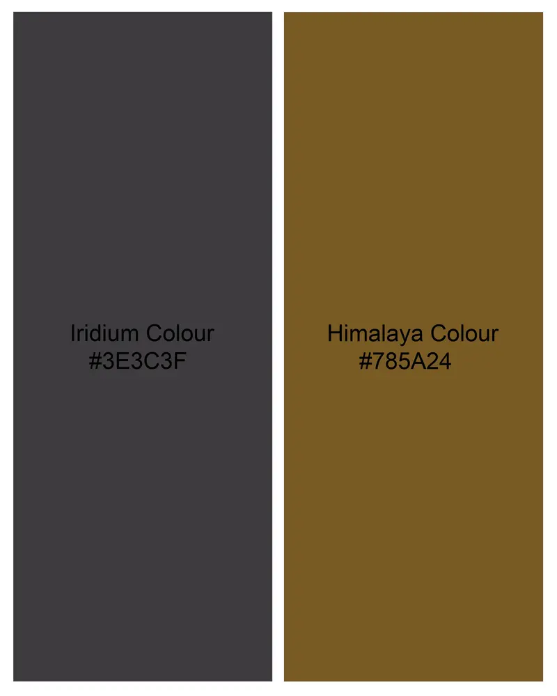 Iridium Gray And Himalaya Brown Printed Premium Cotton Shirt 8