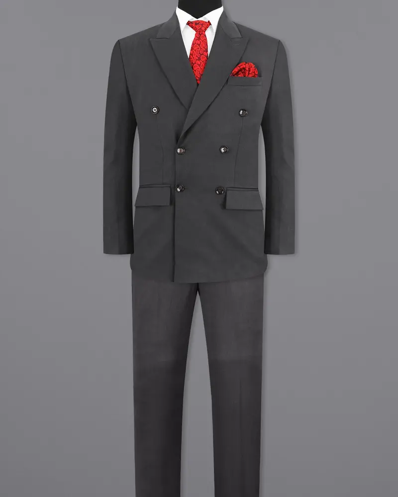 Iridium Gray Double Breasted Suit 4