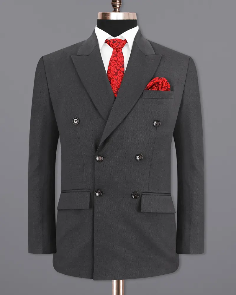 Iridium Gray Double Breasted Suit 8