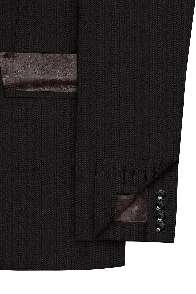 Iridium Gray Hand Stitched Lapels Wool Rich Double Breasted Designer Blazer 6