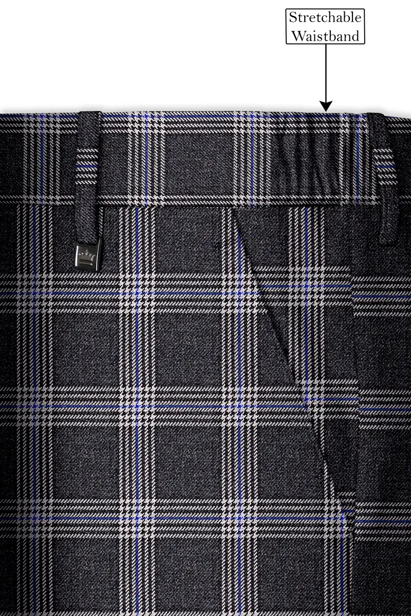 Iridium Gray Plaid Tweed Double Breasted Suit 15