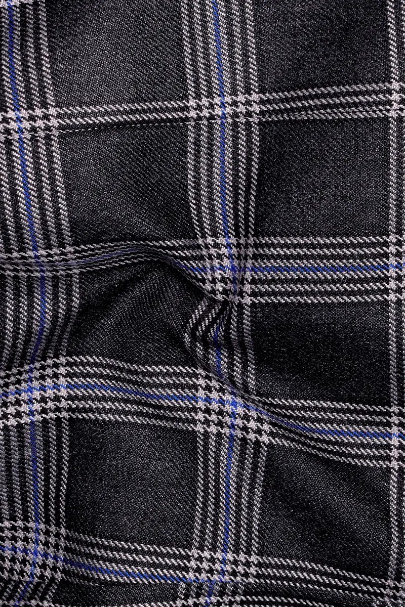 Iridium Gray Plaid Tweed Double Breasted Suit 3