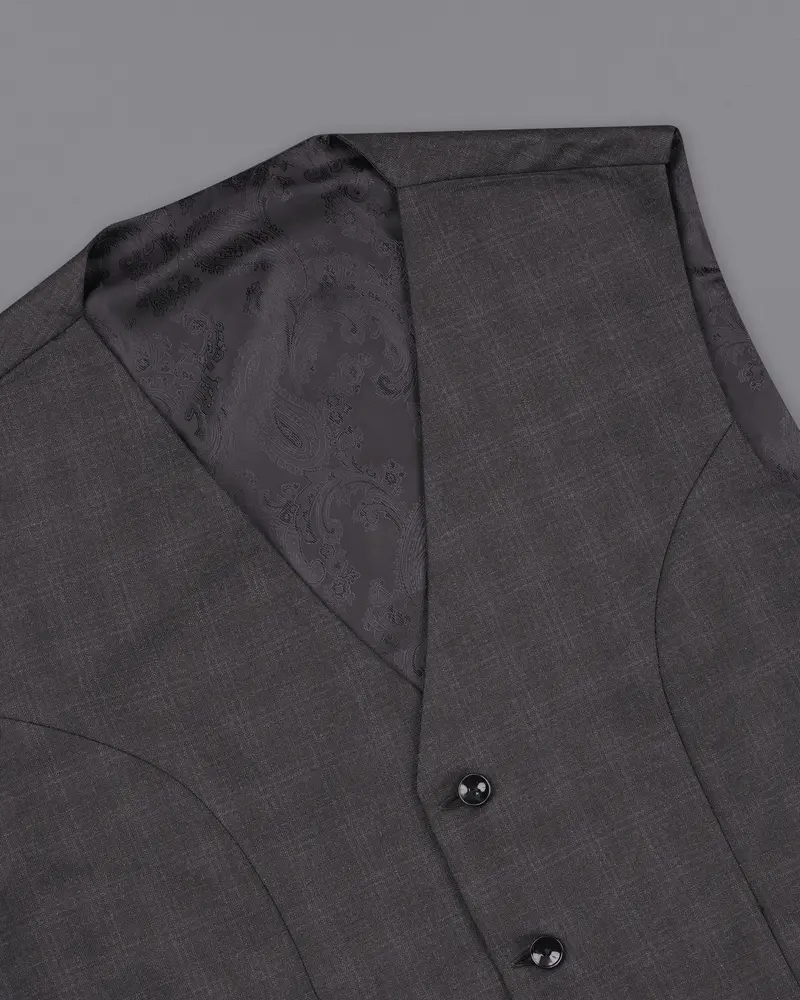 Iridium Gray Plaid Waistcoat 4