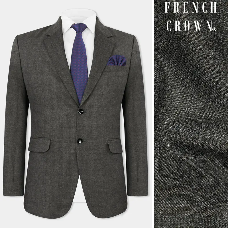 Iridium Gray Single-Breasted Blazer 1