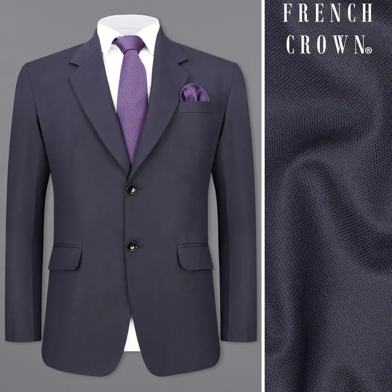 Iridium Gray Single-Breasted Blazer 1