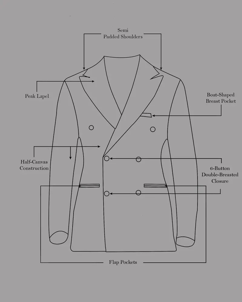 Iridium Gray Subtle Plaid Single Breasted Blazer 12