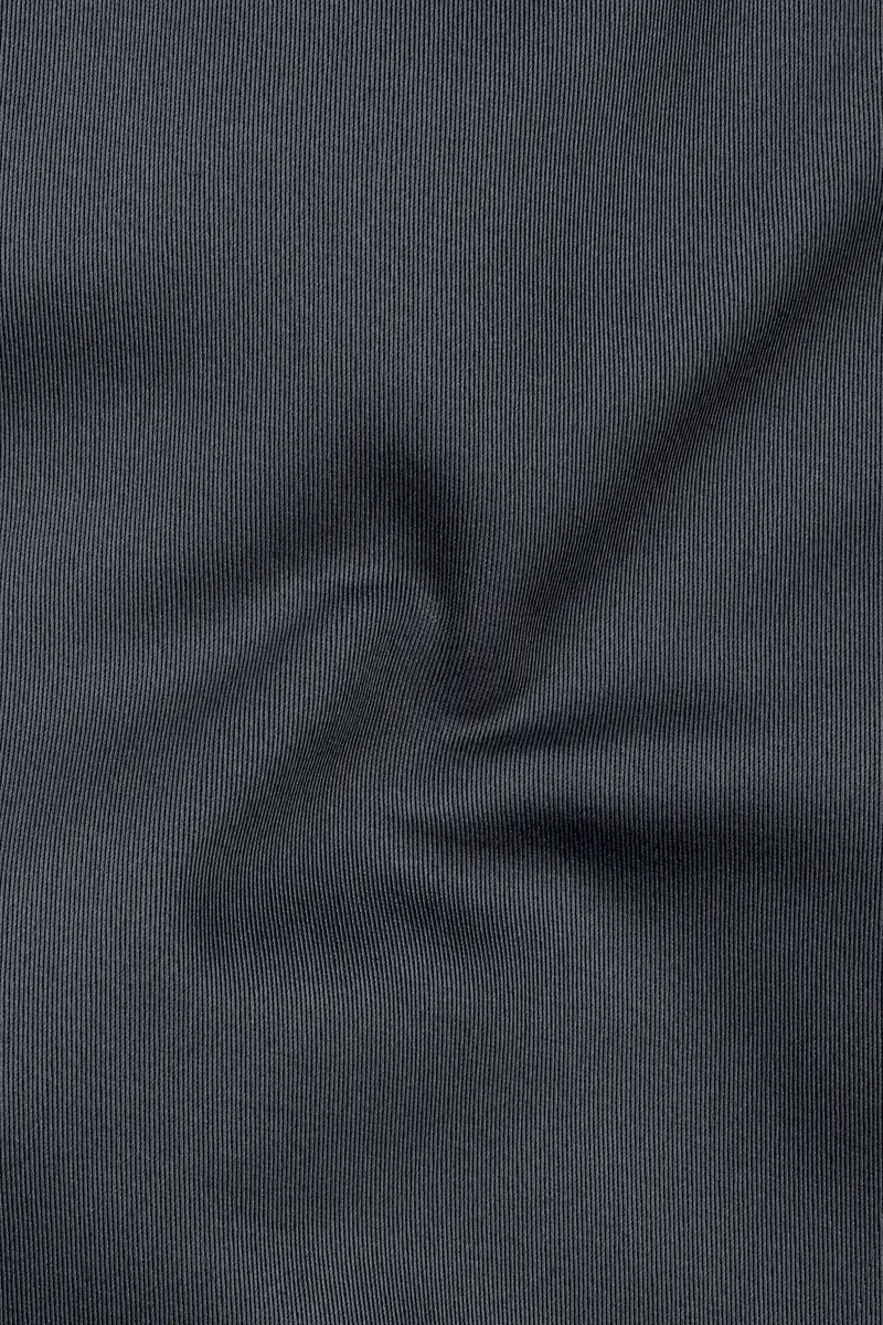 Iridium Gray Textured Cotton Stretchable Waistband Pant 3