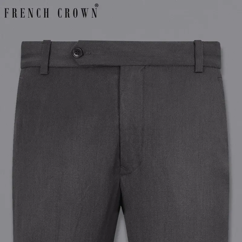 Iridium Gray Textured Pant 6