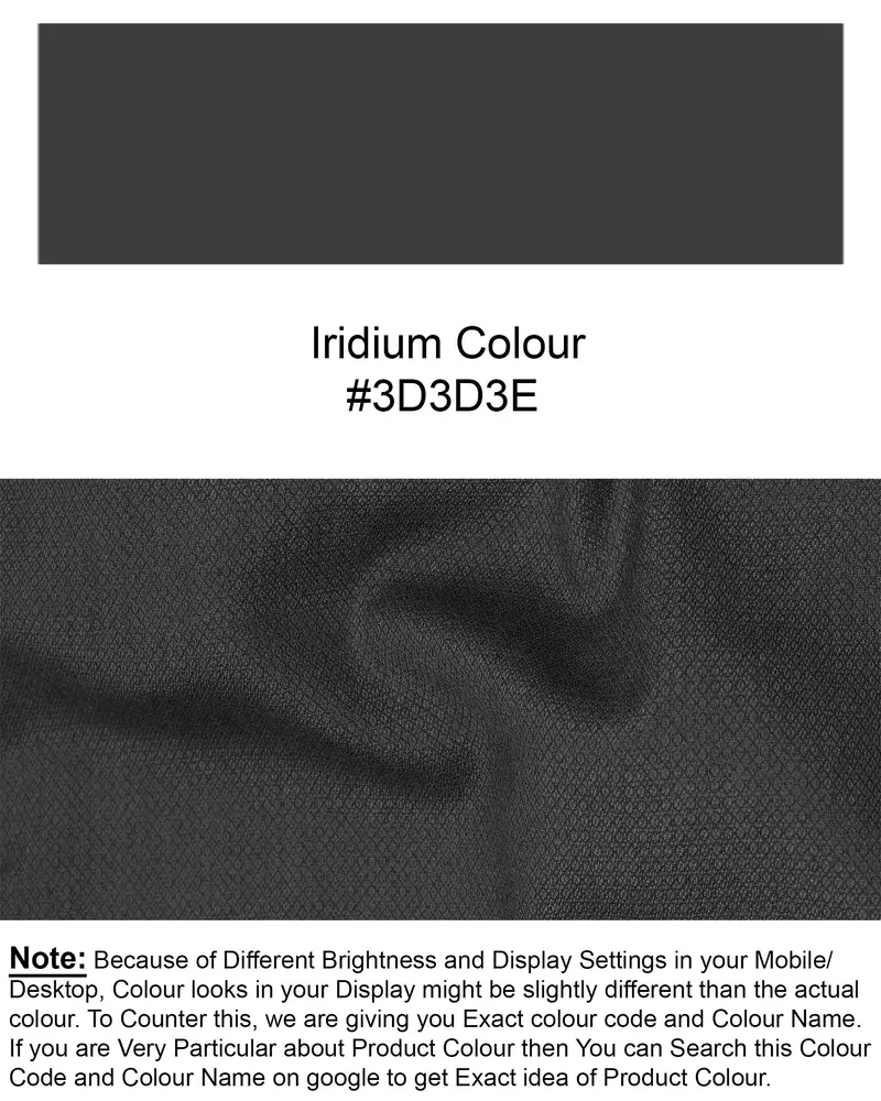 Iridium Gray Textured Pant 7