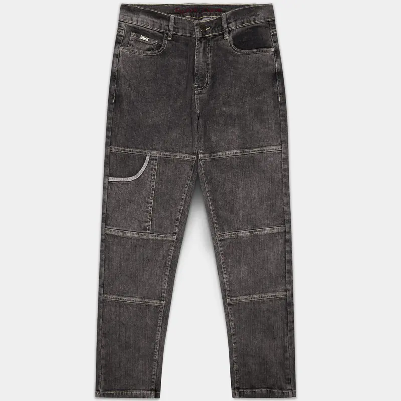 Iridium Gray Textured Stretchable Cargo Denim 1