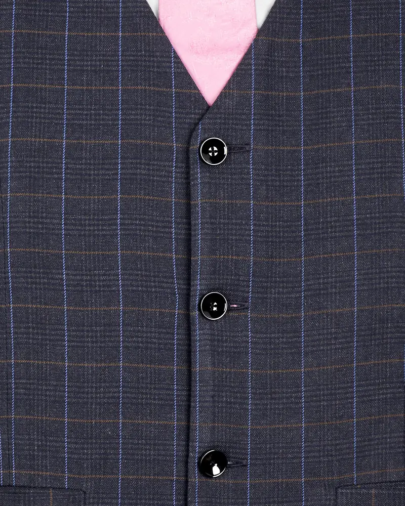 Iridium Gray Windowpane Waistcoat 5