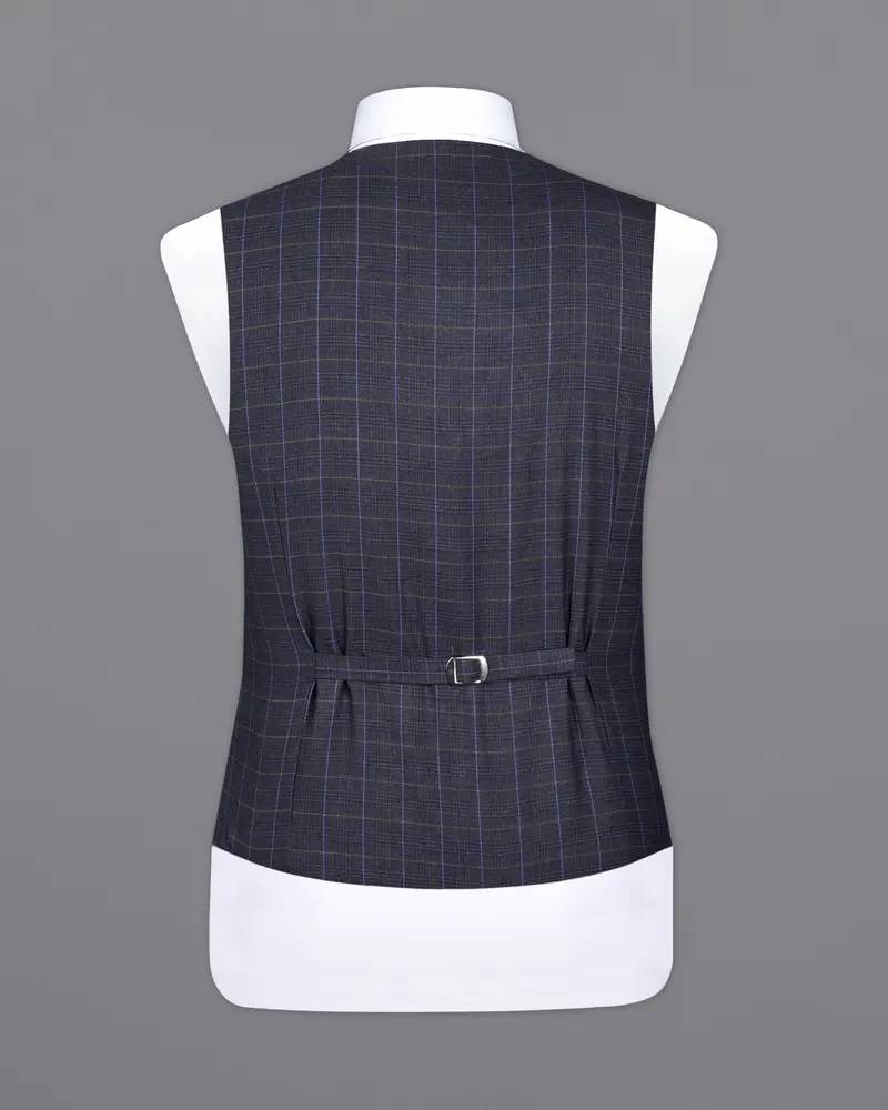 Iridium Gray Windowpane Waistcoat 6