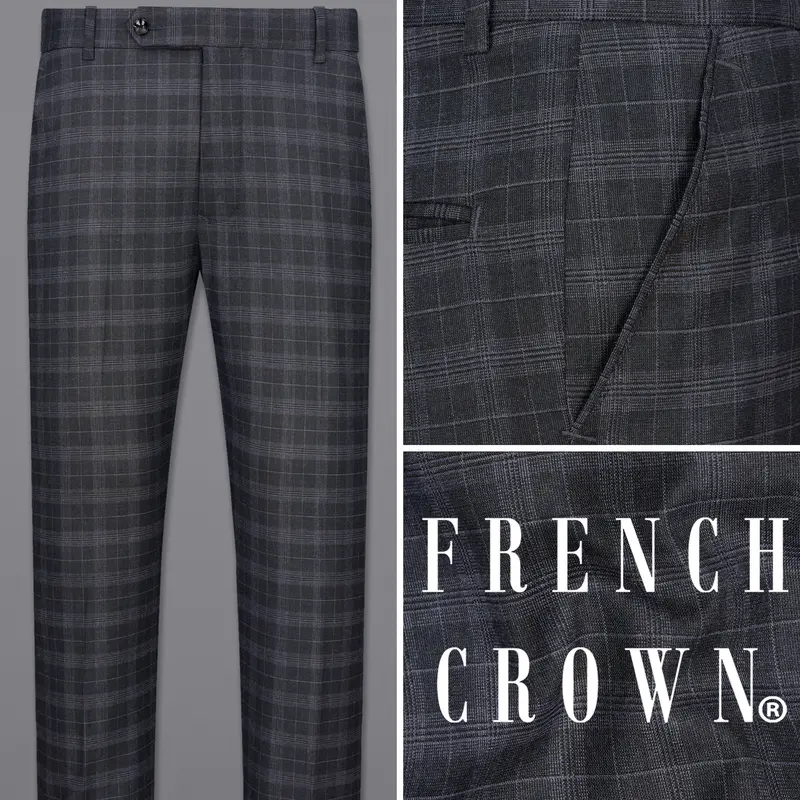 Iridium Gray With Mobster Gray Plaid Pant 1