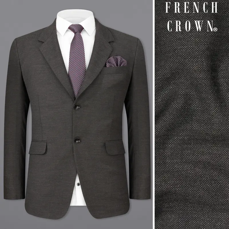 Iridium Gray Wool Rich Single Breasted Blazer 1