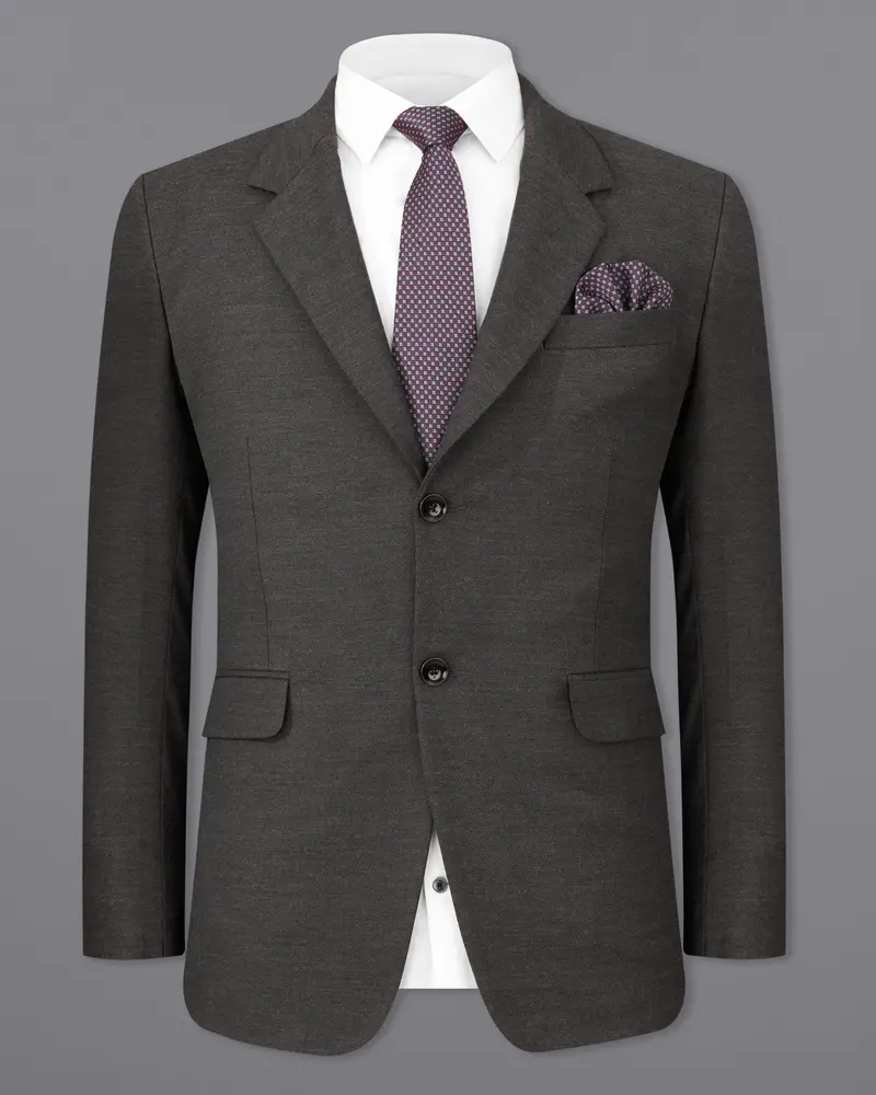 Iridium Gray Wool Rich Single Breasted Blazer 2