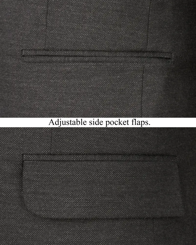 Iridium Gray Wool Rich Single Breasted Blazer 5