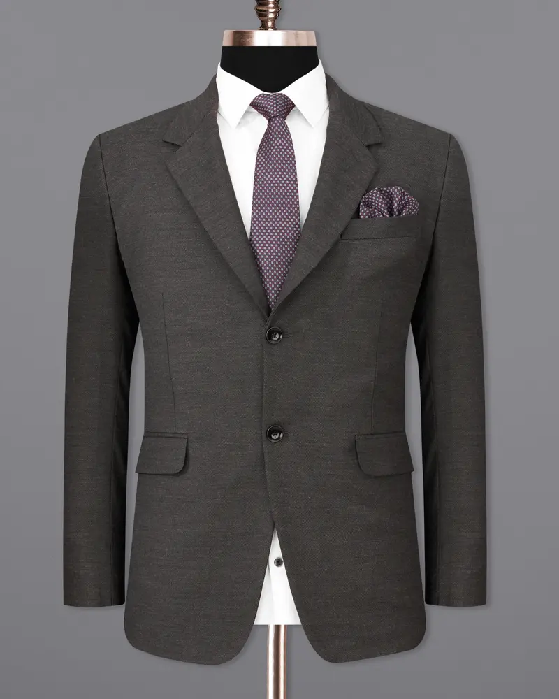Iridium Gray Wool Rich Single Breasted Blazer 8