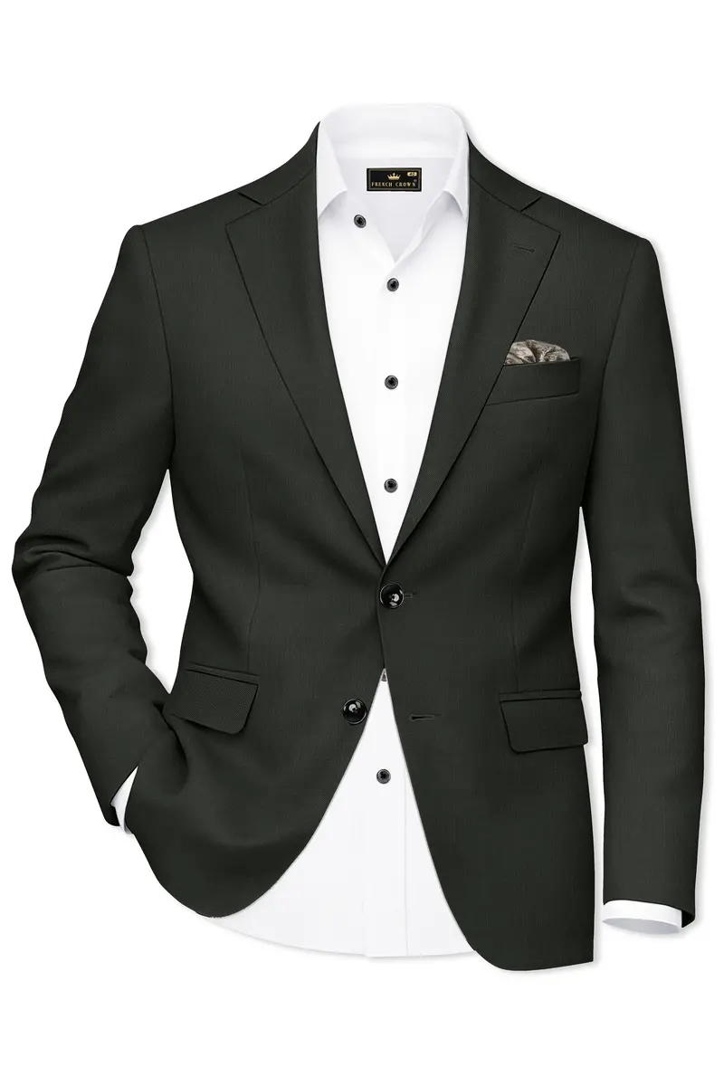 Iridium Green Single-Breasted Blazer 2