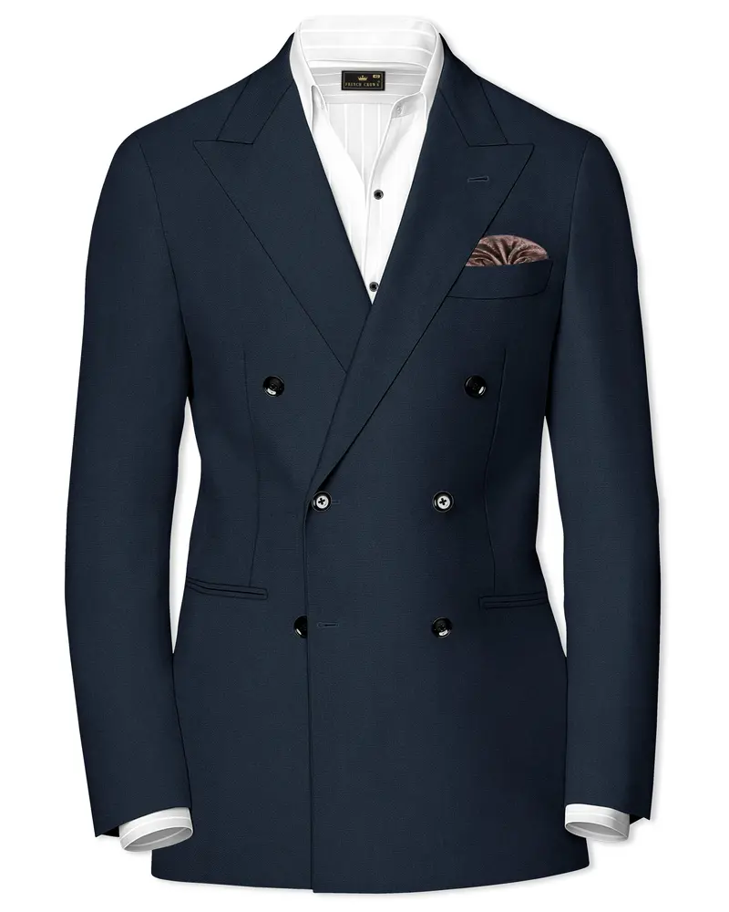 Iridium Grey Double Breasted Blazer 1