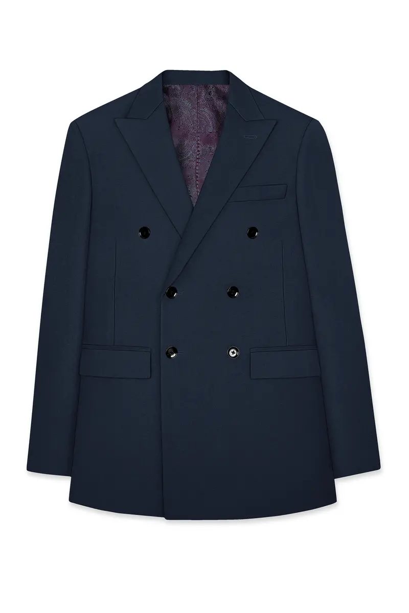 Iridium Grey Double Breasted Blazer 7