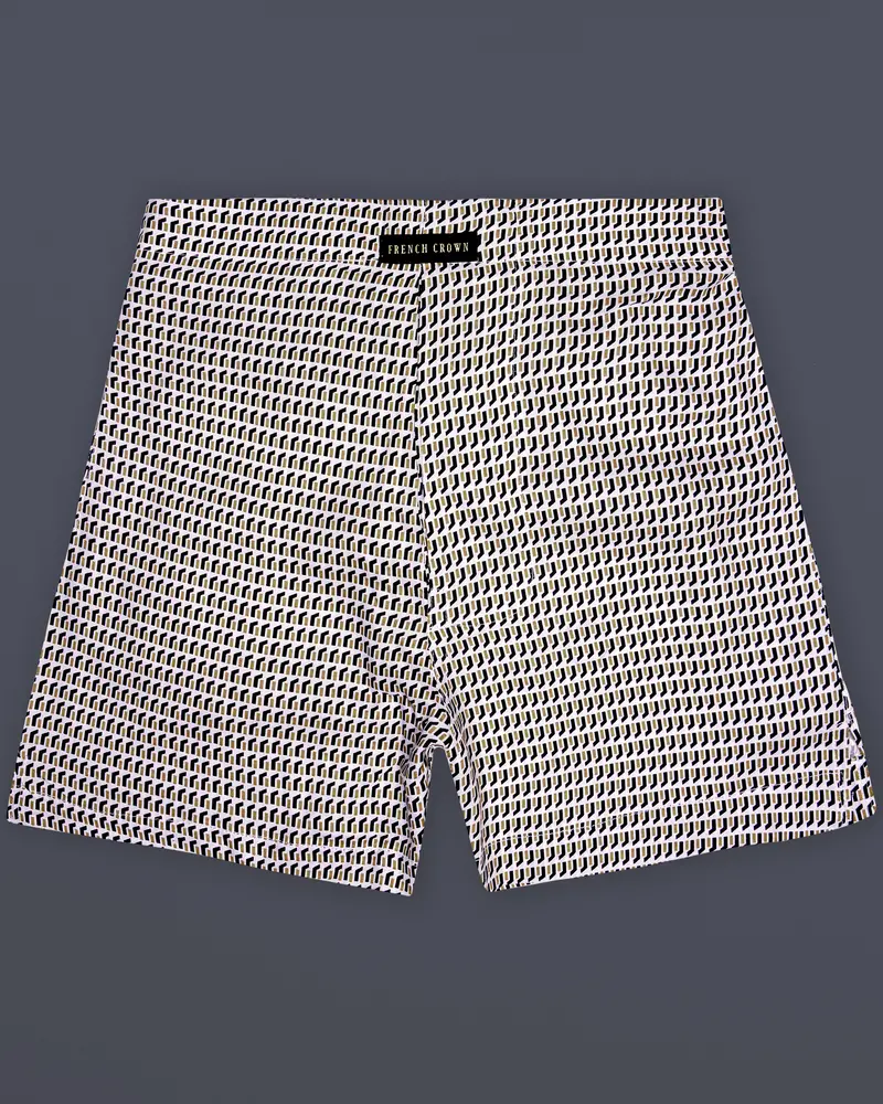 Irish Coffee Brown And Jaguar Black Prints Dobby Textured Premium Giza Cotton Boxer 1