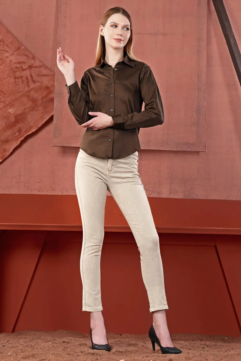 Iroko Brown Premium Cotton Shirt 6