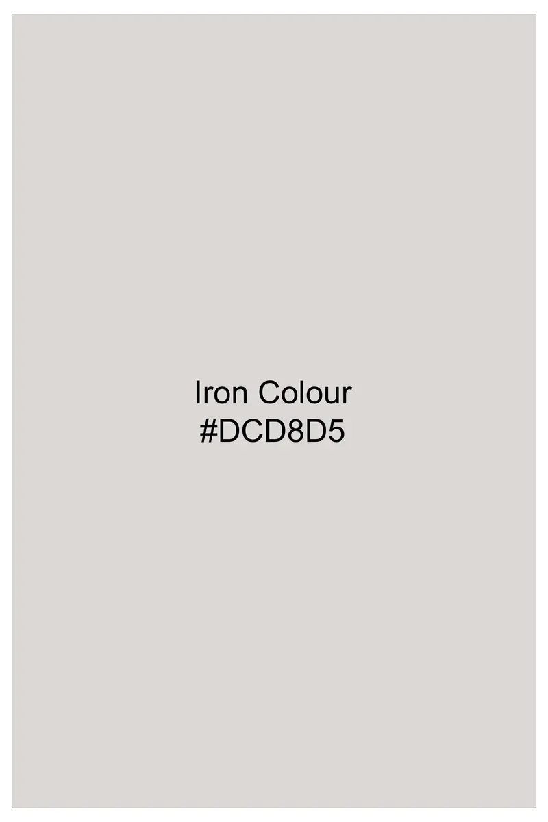 Iron Gray Solid Flannel Premium Cotton Shirt 7