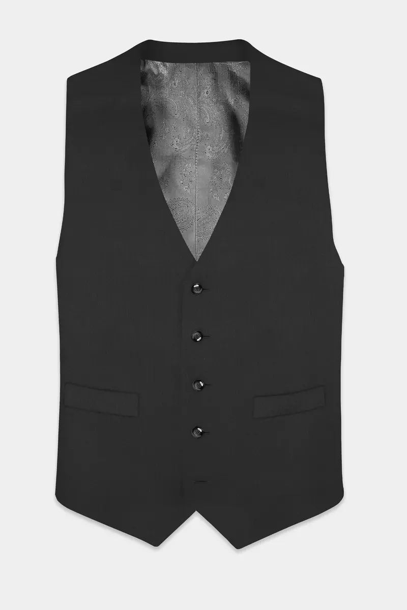 Ironclad Ash-Mine Shaft Gray Textured Wool Rich Waistcoat 2
