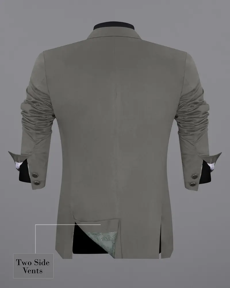 Ironside Gray Stretchable Cross Placket Bandhgala Premium Cotton Traveler Suit 10